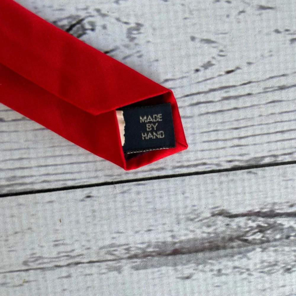 Polo Ralph Lauren Vintage Men's Preppy Tie Ivy League Red Silk Golf‎ Necktie USA